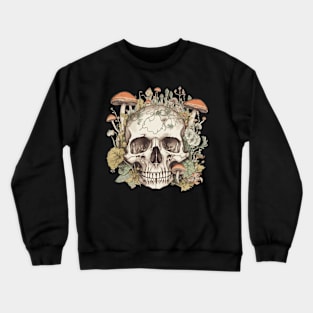 Skull with mushrooms Crewneck Sweatshirt